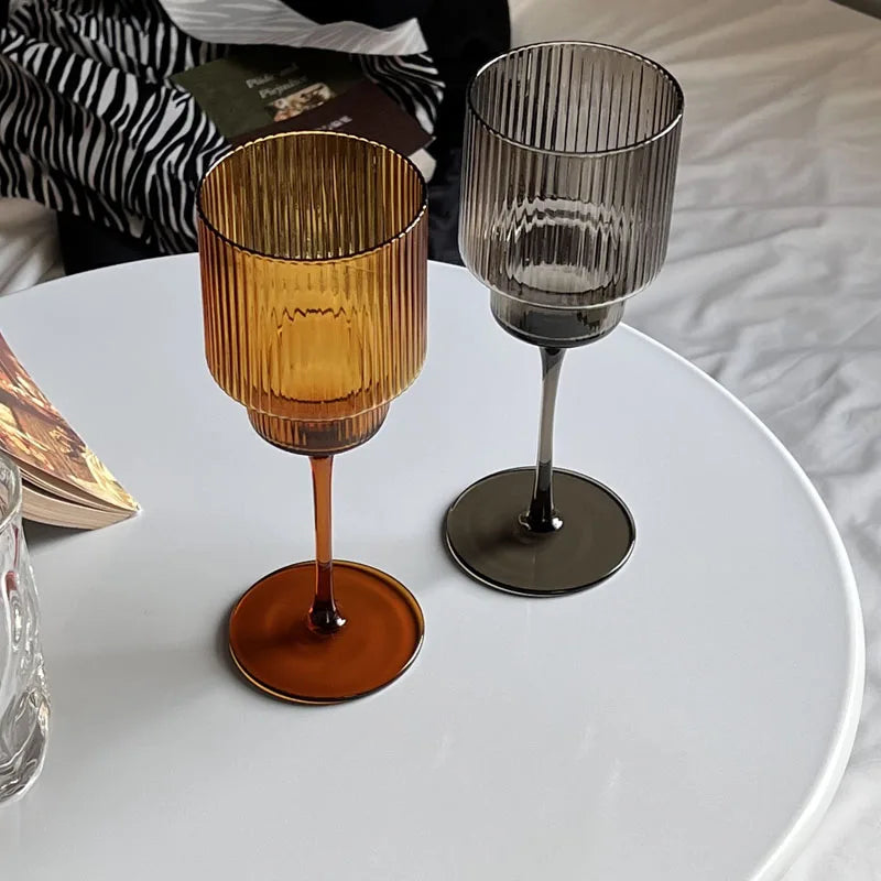 Eclipse Striped Wine Goblet – Letifly Lights & Decor