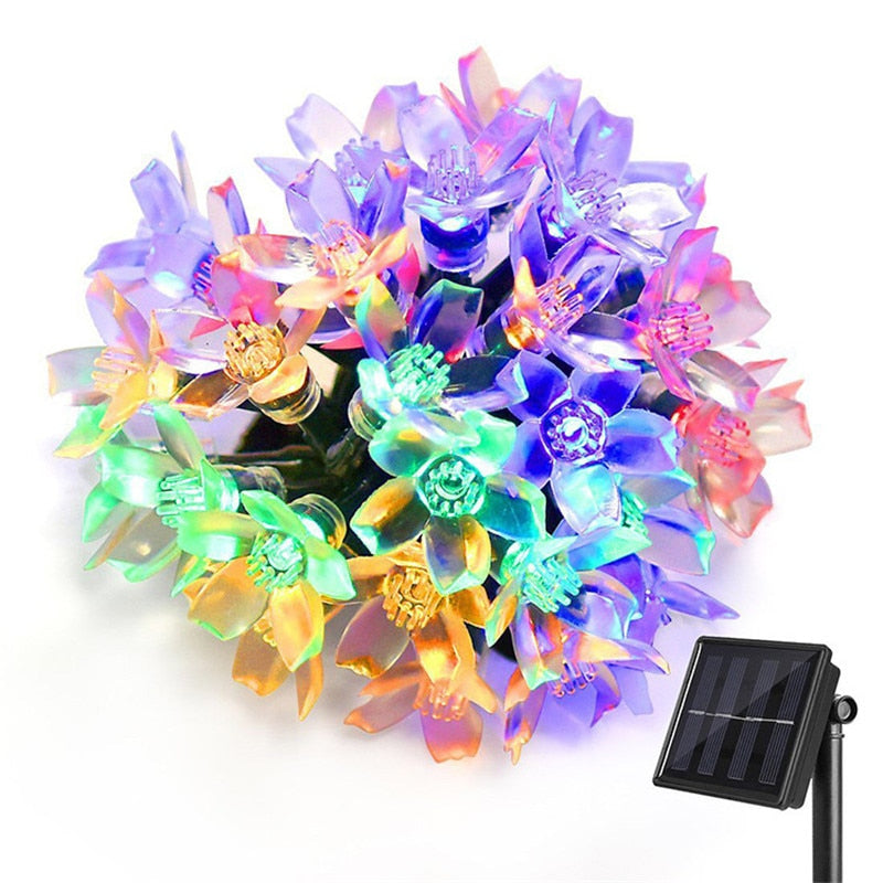 Floral Garden Multi-Color Solar Powered LED Strips