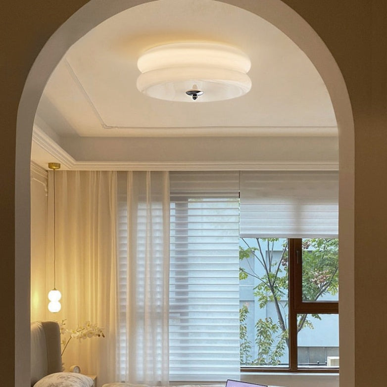 French Glass Ceiling Light