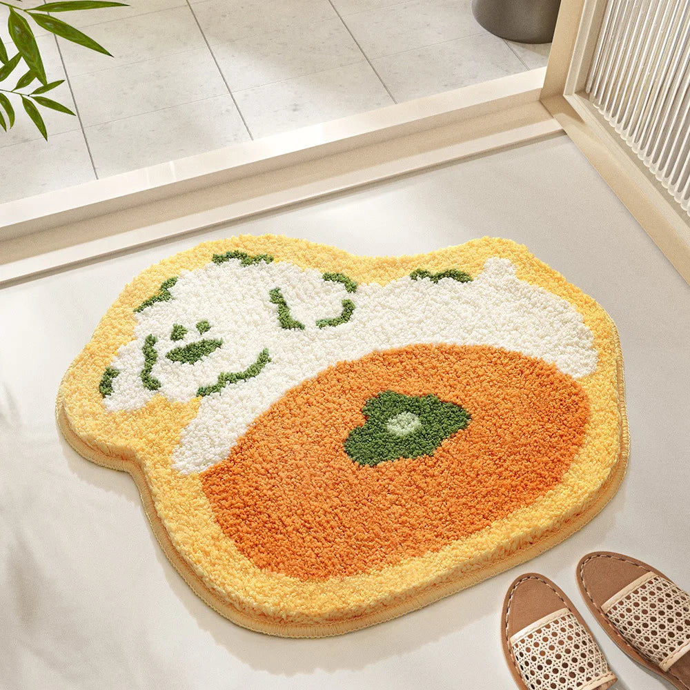 Flocking Mat Whimsy Garden Plush Bath Mat – Letifly Lights & Decor
