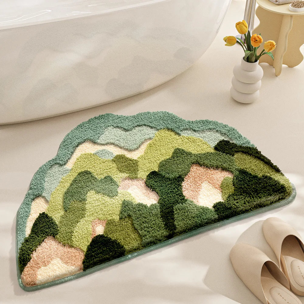 Flocking Mat Whimsy Garden Plush Bath Mat – Letifly Lights & Decor