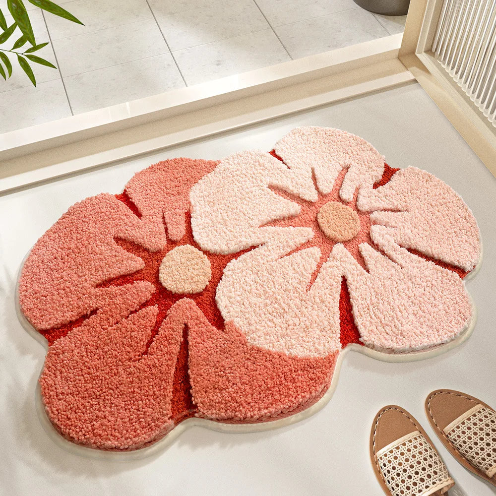 Flocking Mat Whimsy Garden Plush Bath Mat – Letifly Lights & Decor