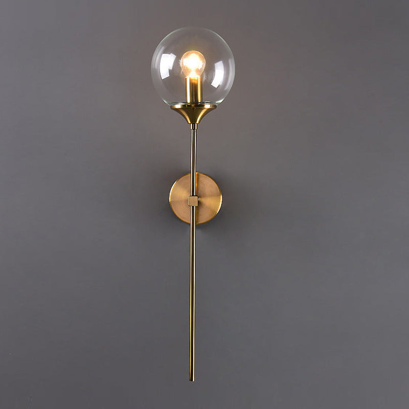 Glass Torch Brass Wall Light - Final Sale