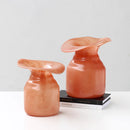 Glass vase wide-mouth sculptural artistic floral décor hydroponics flower vase