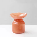 Glass vase wide-mouth sculptural artistic floral décor hydroponics flower vase
