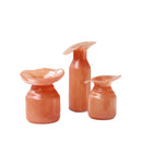 Glass vase wide-mouth sculptural artistic floral décor hydroponics flower vase