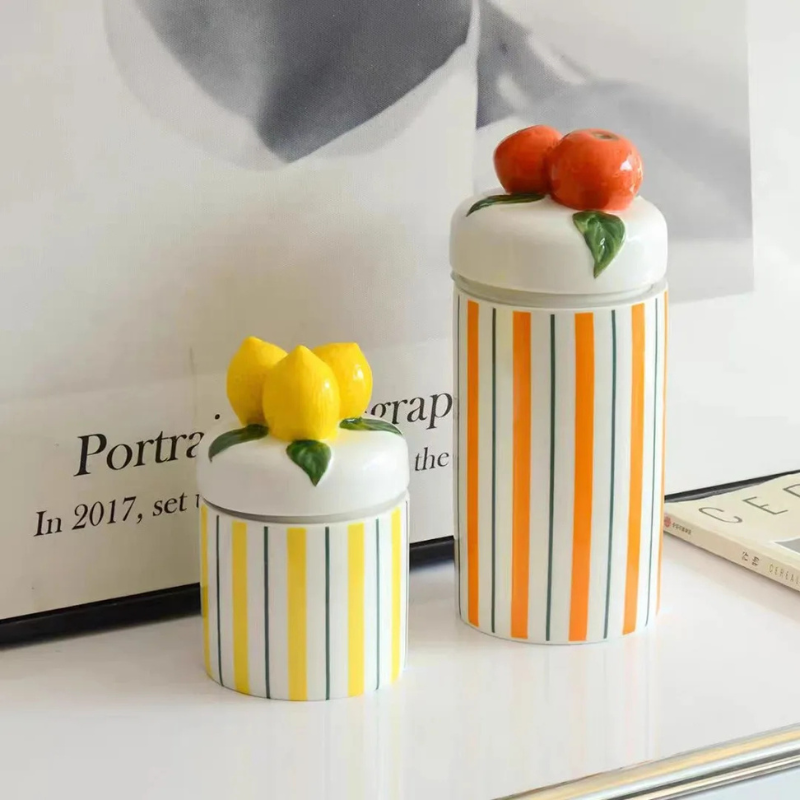 Groovy Glaze Ceramic Storage Jar