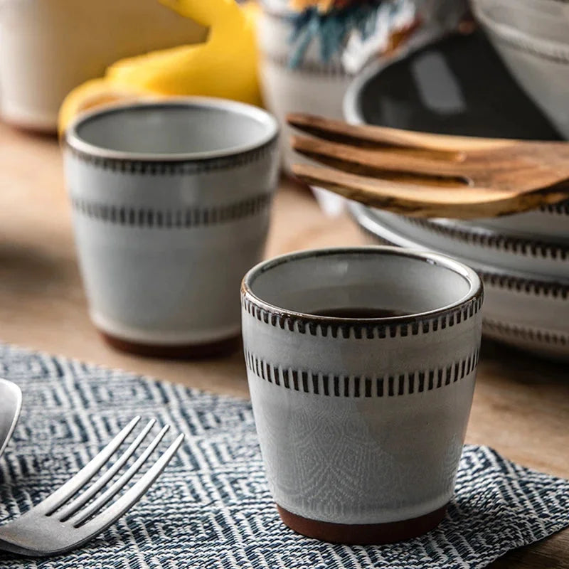 Retro Mornings 2Pc Ceramic Cup Set