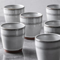 Ceramic Coffee Cup Vintage Style Retro Breakfast Set Smooth Glazed Ceramic