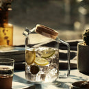 Glass Pitcher Cork Lid Heat Resistant Large Capacity Minimalist Pour Spout