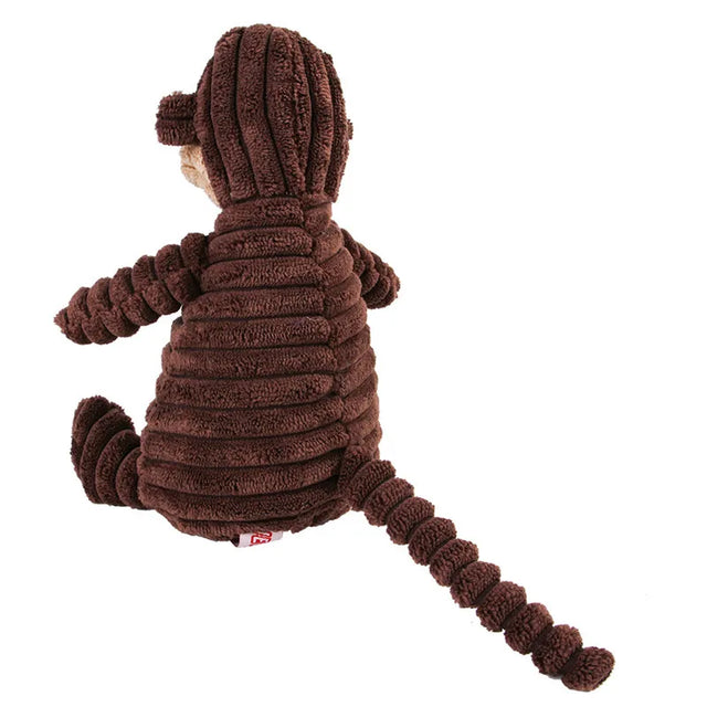 Plush Squeaky Monkey Dog Toy – Soft Interactive Chew Toy for Small & Medium Dogs