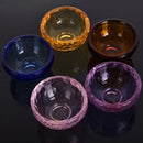 glass dessert bowls colorful faceted gemstone design