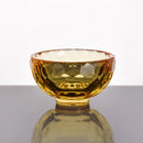 glass dessert bowls colorful faceted gemstone design