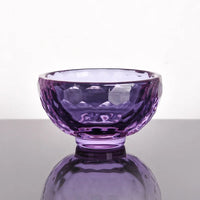 glass dessert bowls colorful faceted gemstone design