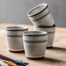 Ceramic Coffee Cup Vintage Style Retro Breakfast Set Smooth Glazed Ceramic
