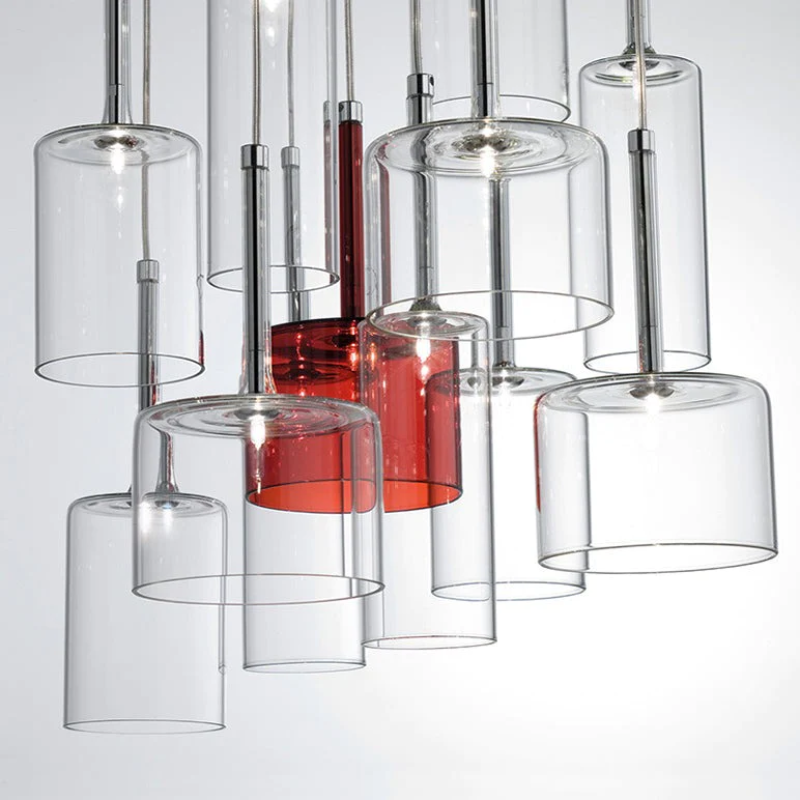 Lampes suspendues et lustres sculpturaux en verre pour loft - Vente finale