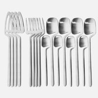 16pcs Rainbow Dinnerware Set Spoon Fork Knife Table Decor Cutlery Sets Kitchen Matte Gold tableware Set Desserts Soup Coffee Use-Letifly Lights and Decor