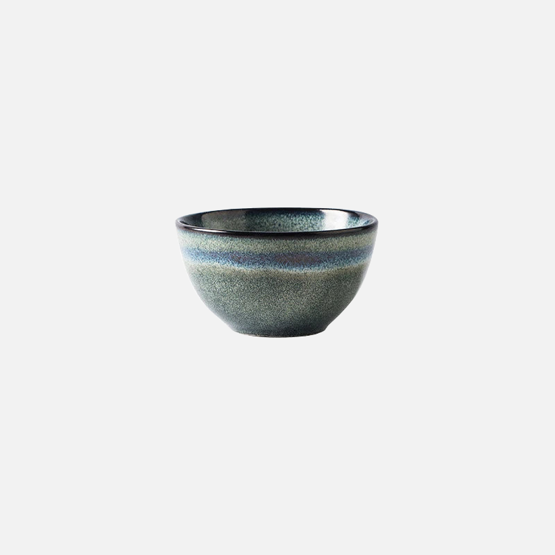 Kiln Glazed Sallow ceramic Plates Bowls gradient dinnerware in earth tones