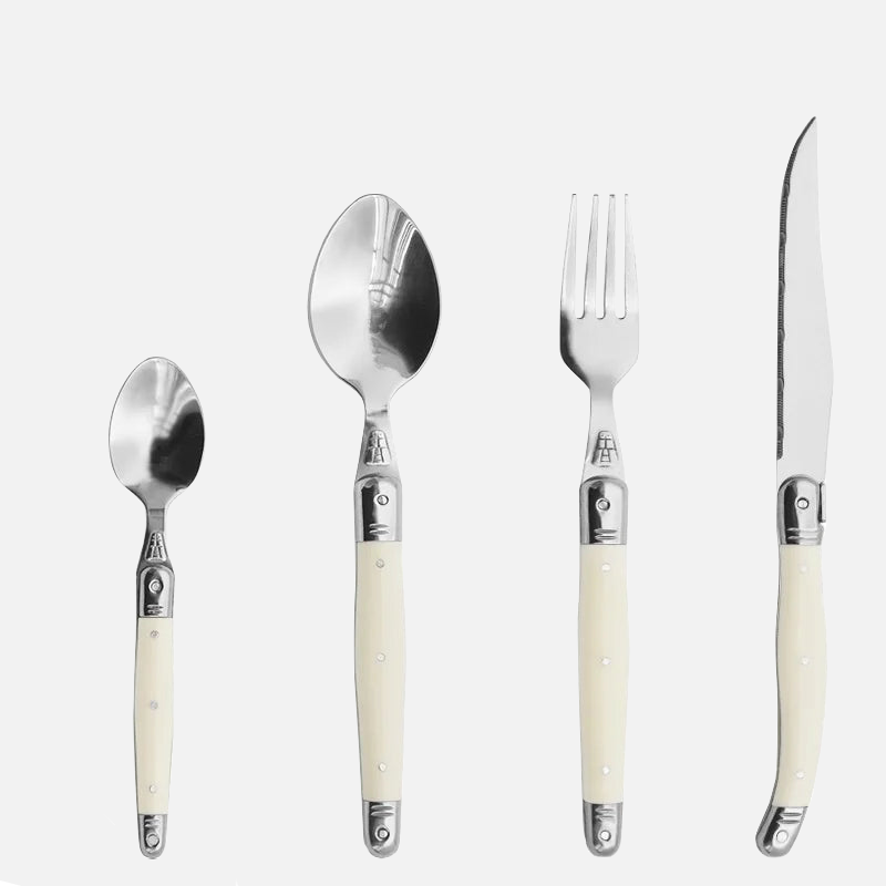 Ivory Laguiole Flatware Cutlery Set