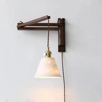 Walnut Wood Adjustable Wall Lamp
