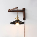 Walnut Wood Adjustable Wall Lamp