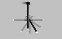 LED ceiling light adjustable dual spotlight modern matte metal