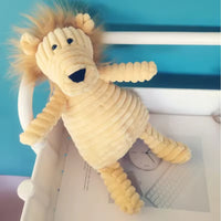 Plush corduroy squeaky dog toy animal shape durable chew toy for puppies and dogs