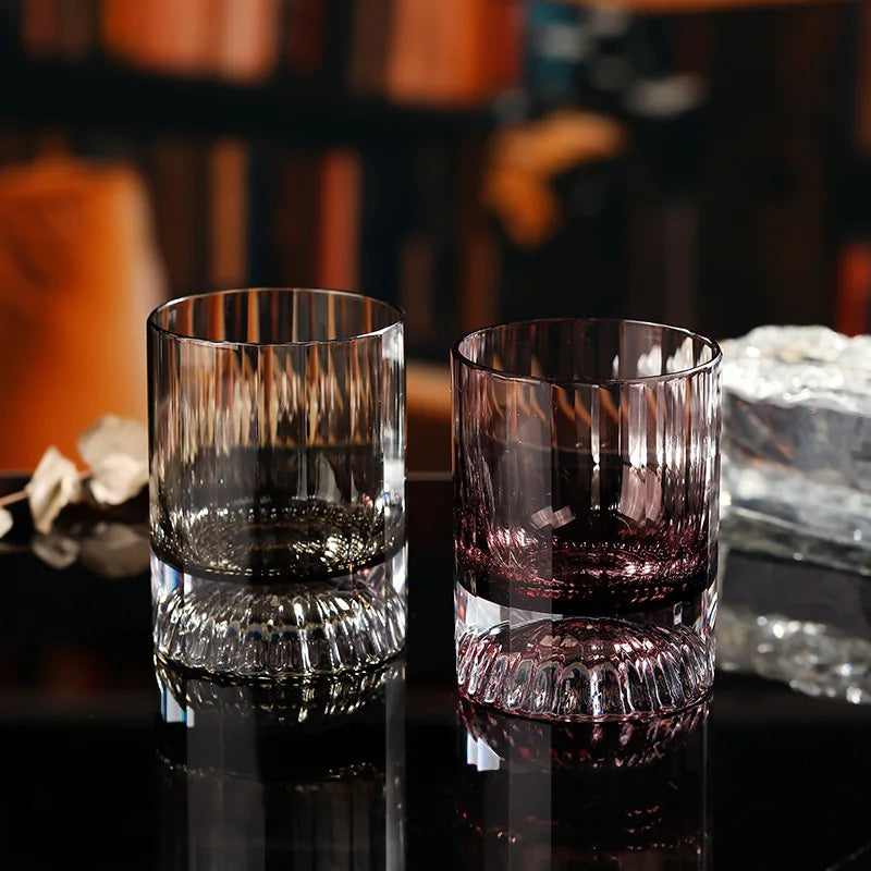 Elegant Fluted Whiskey Cocktail Glass