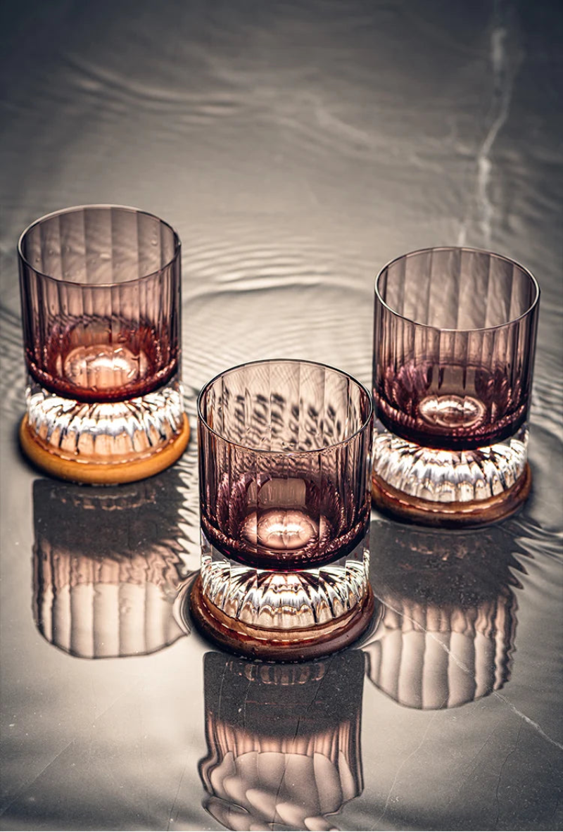 Elegant Fluted Whiskey Cocktail Glass