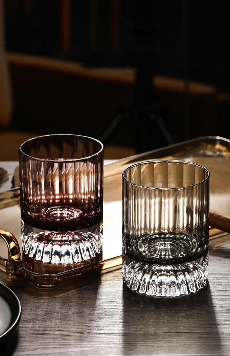 Elegant Fluted Whiskey Cocktail Glass