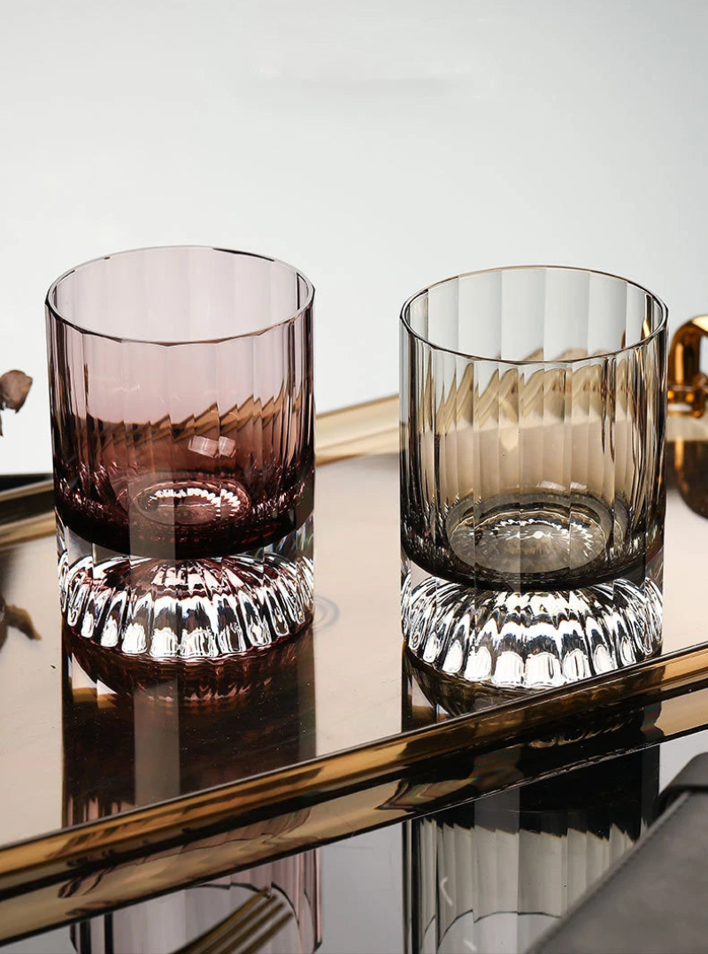 Elegant Fluted Whiskey Cocktail Glass