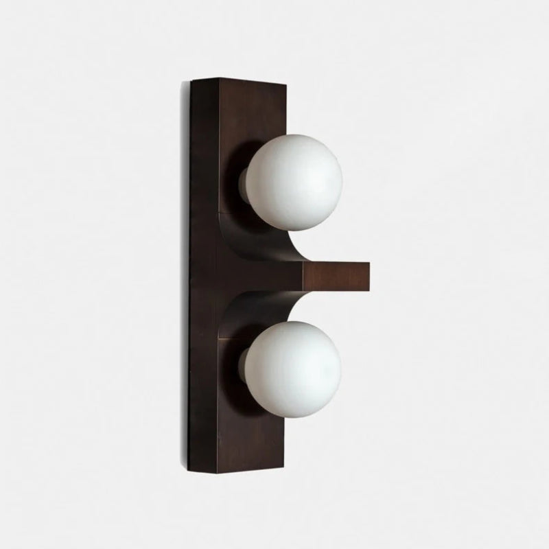 Brushed Metal Long Wall Lamp double head arc wall lighting 