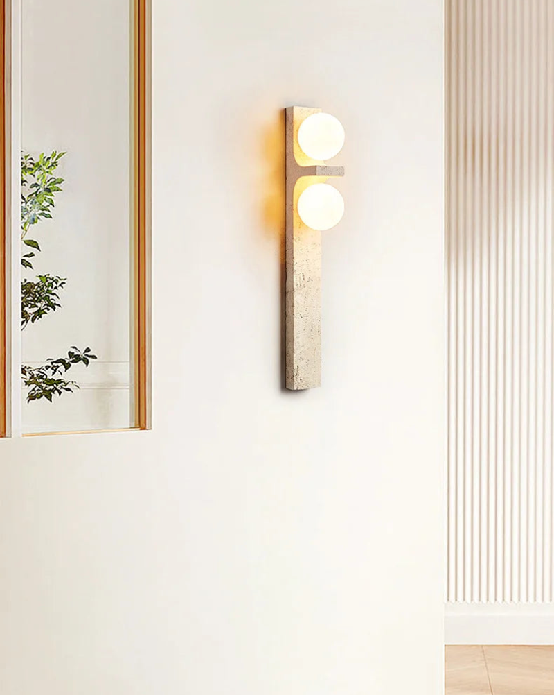 Lumina Twin Globe Marble Wall Sconce