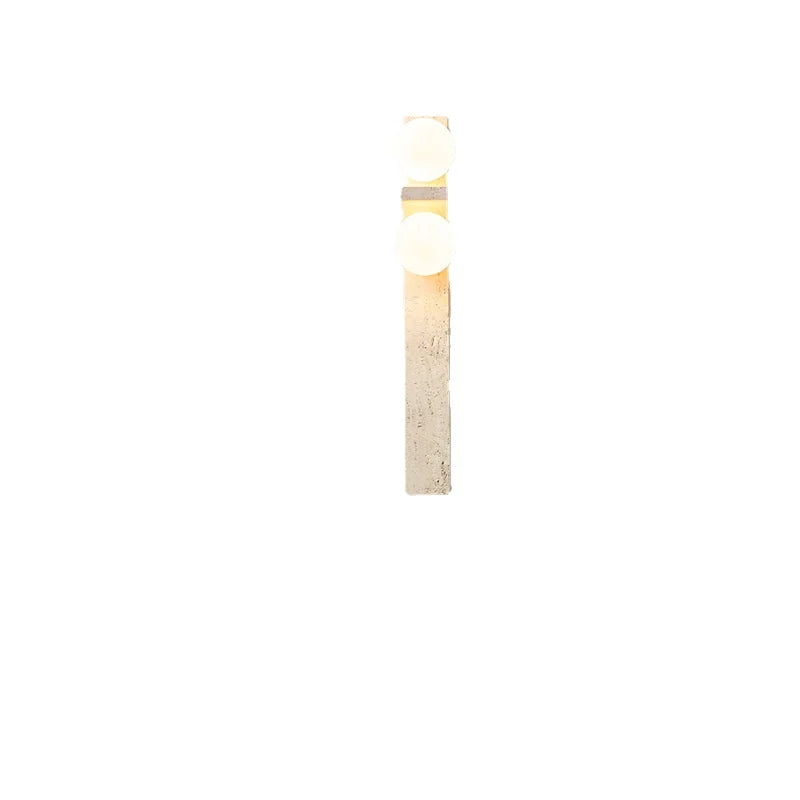 dual globe marble frosted glass wall lamp
