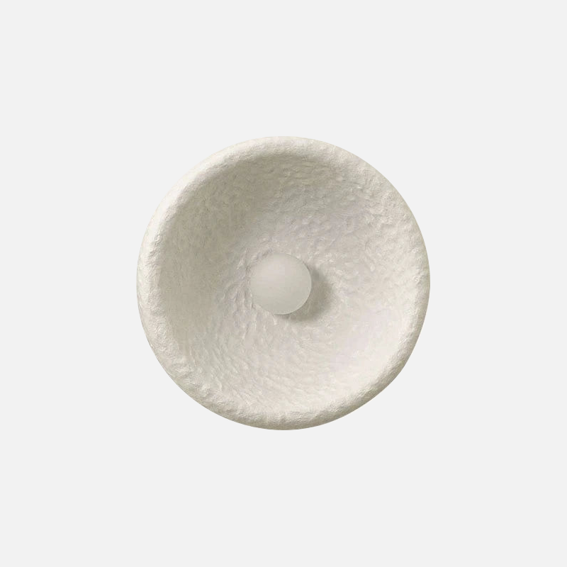 wabi sabi inspired textured wall sconce resin wall lamp moon design minimalist