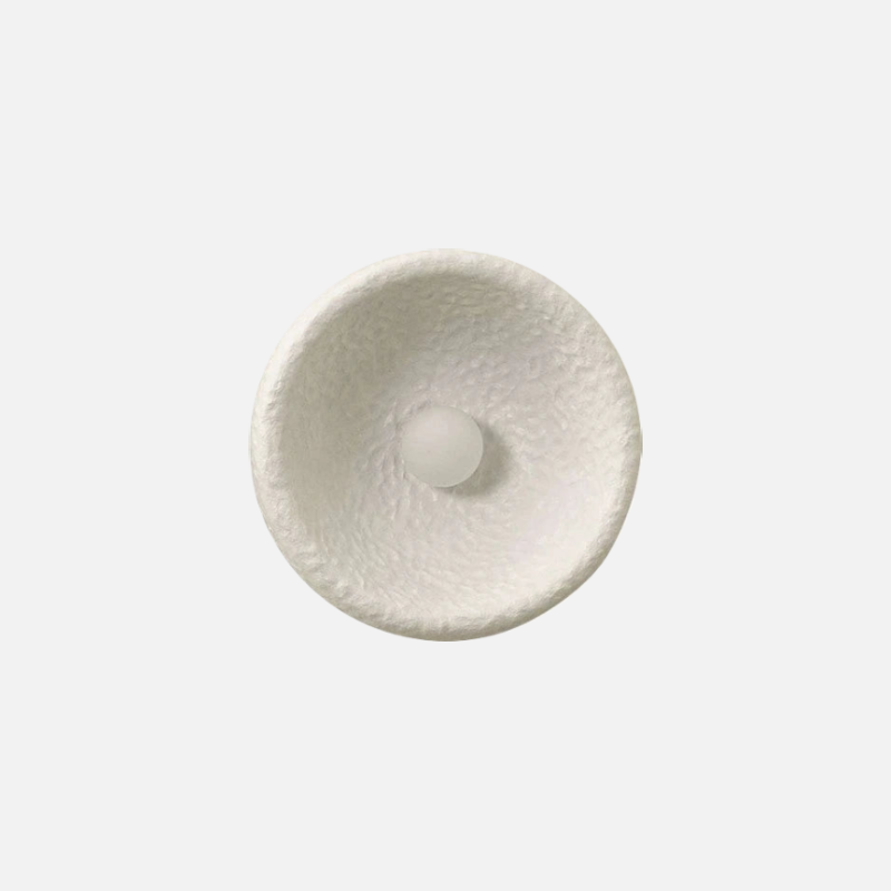 wabi sabi inspired textured wall sconce resin wall lamp moon design minimalist