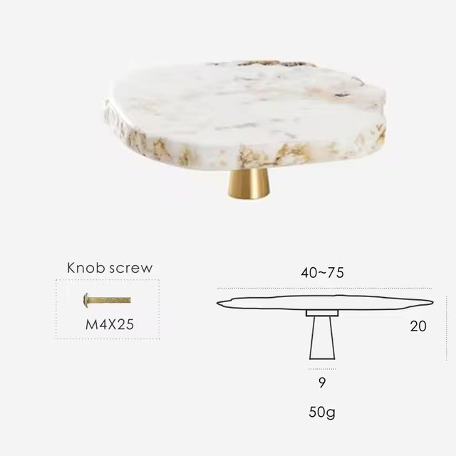Luxe White Turquoise Stone Knob & Pull