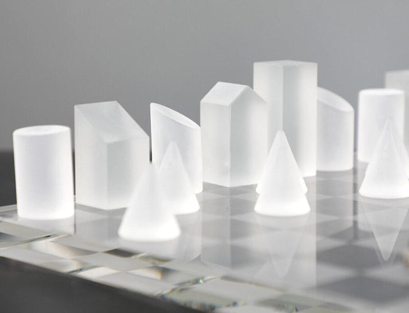 Luxury Glass Chess / Tic Tac Toe Board Set