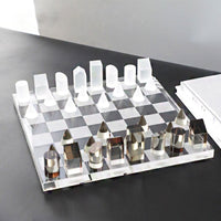 Luxury Glass Chess / Tic Tac Toe Board Set