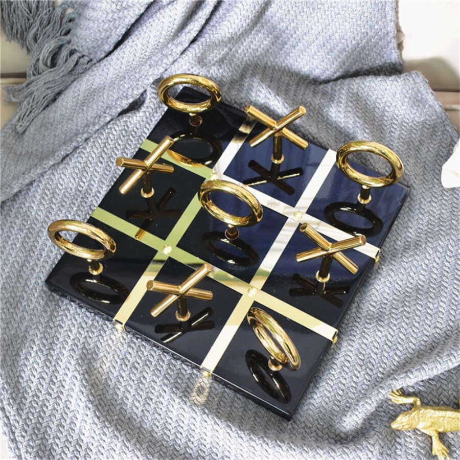 Luxury Glass Chess / Tic Tac Toe Board Set