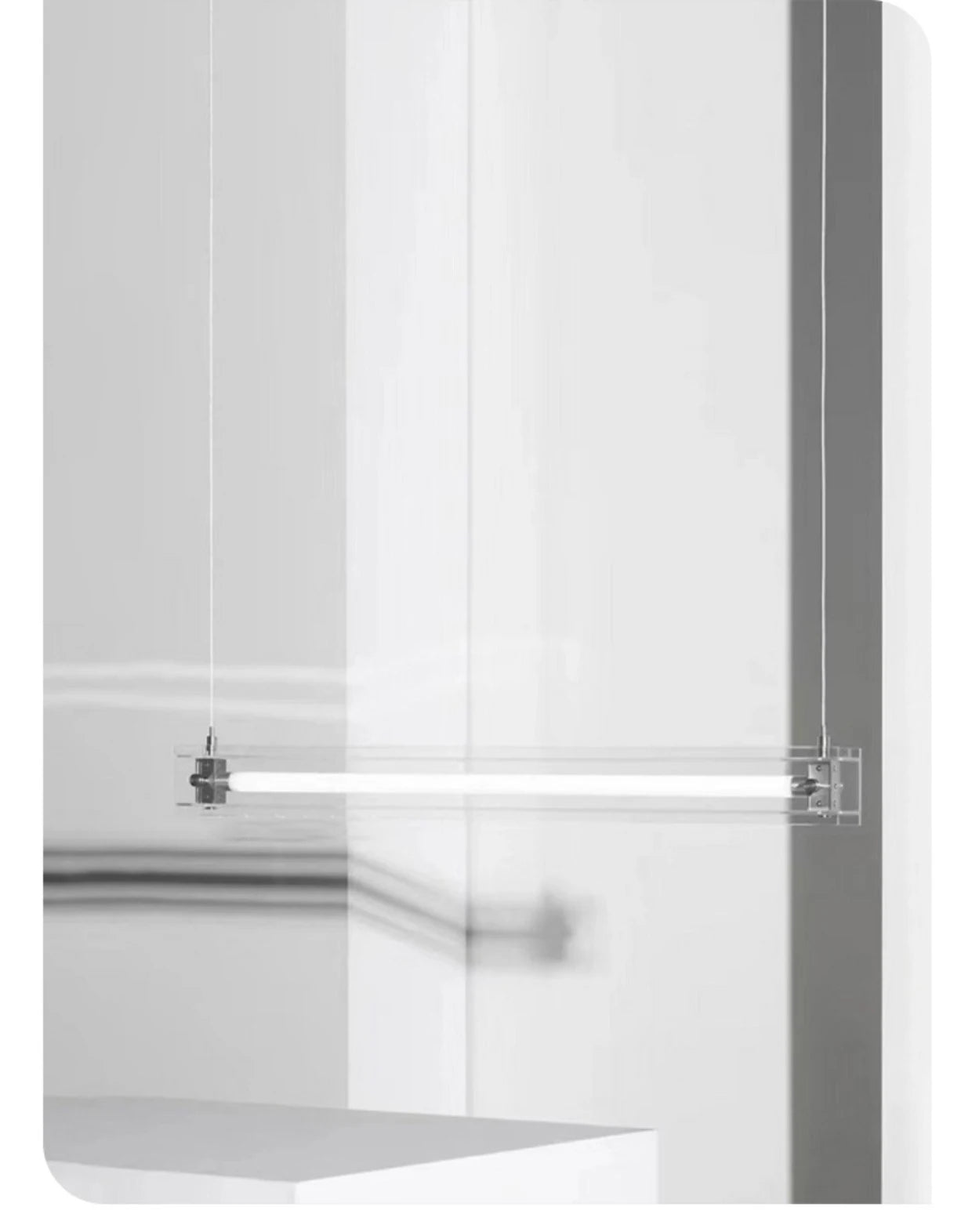 Sleek Horizon Linear Glass Pendant