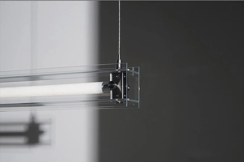 Sleek Horizon Linear Glass Pendant