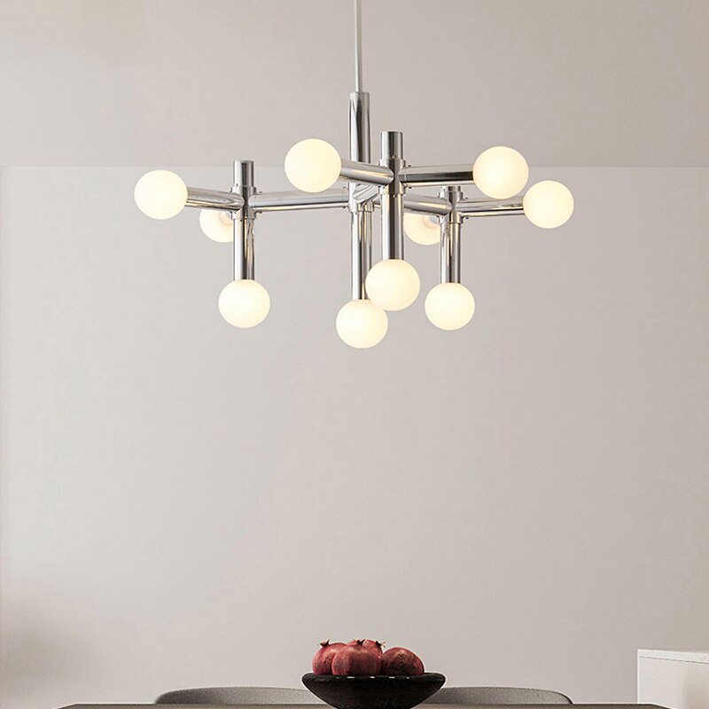 Modular Italian Chrome LED Chandelier