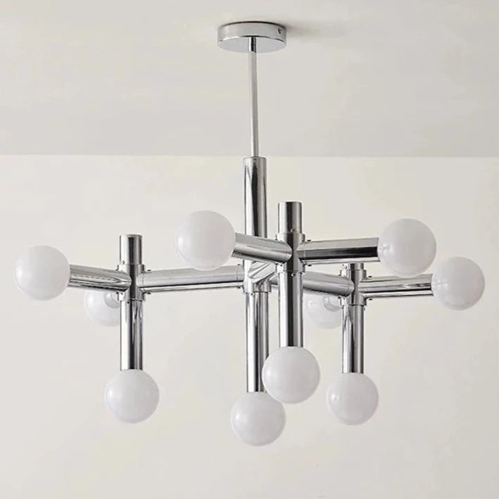 Modular Italian Chrome LED Chandelier