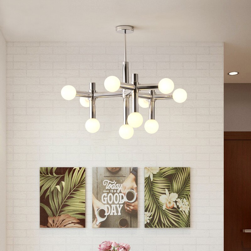 Modular Italian Chrome LED Chandelier