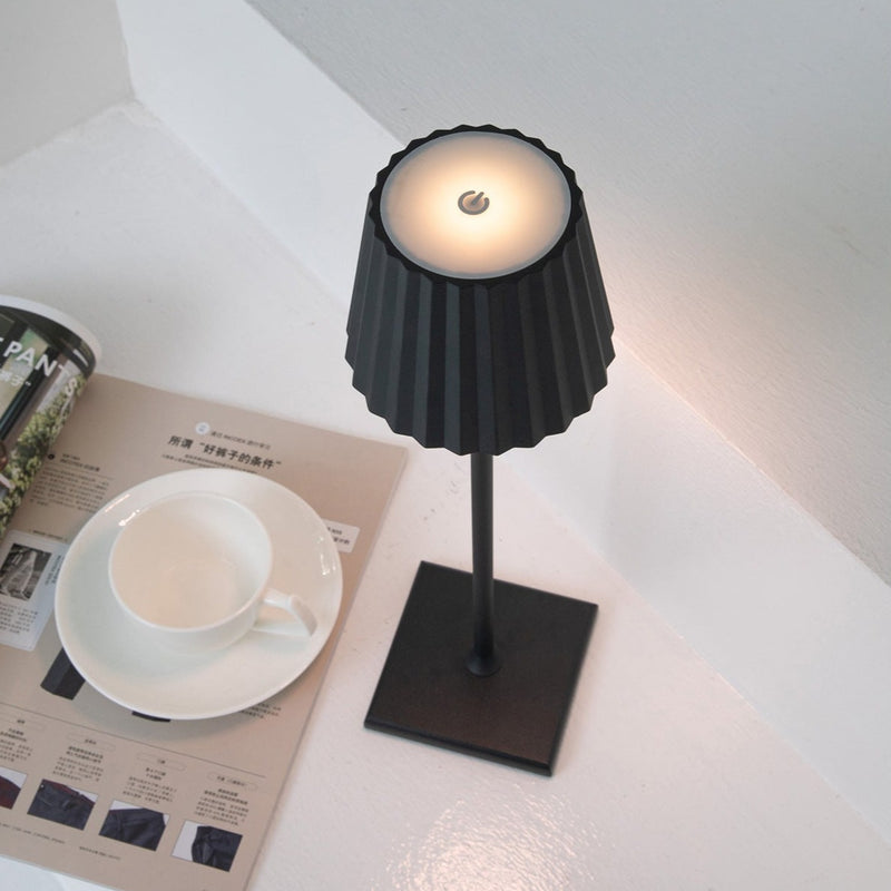 Dainty Groove Cordless LED Table Lamp