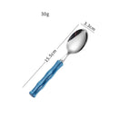 Stainless steel cutlery with acrylic handles - creative Western-style steak cutlery and dessert spoons-Letifly Lights and Decor