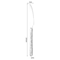 304 Rock Pattern Stainless Steel Western Tableware Golden Steak Knife, Fork, Spoon, Dessert Fork, Coffee Spoon, Hotel Restaurant Set-Letifly Lights and Decor