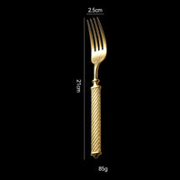 Roman Rope 304 Stainless Steel Cutlery Set Hotel Western-Style Cutlery High-End Heavy Feel Steak Knife-Letifly Lights and Decor