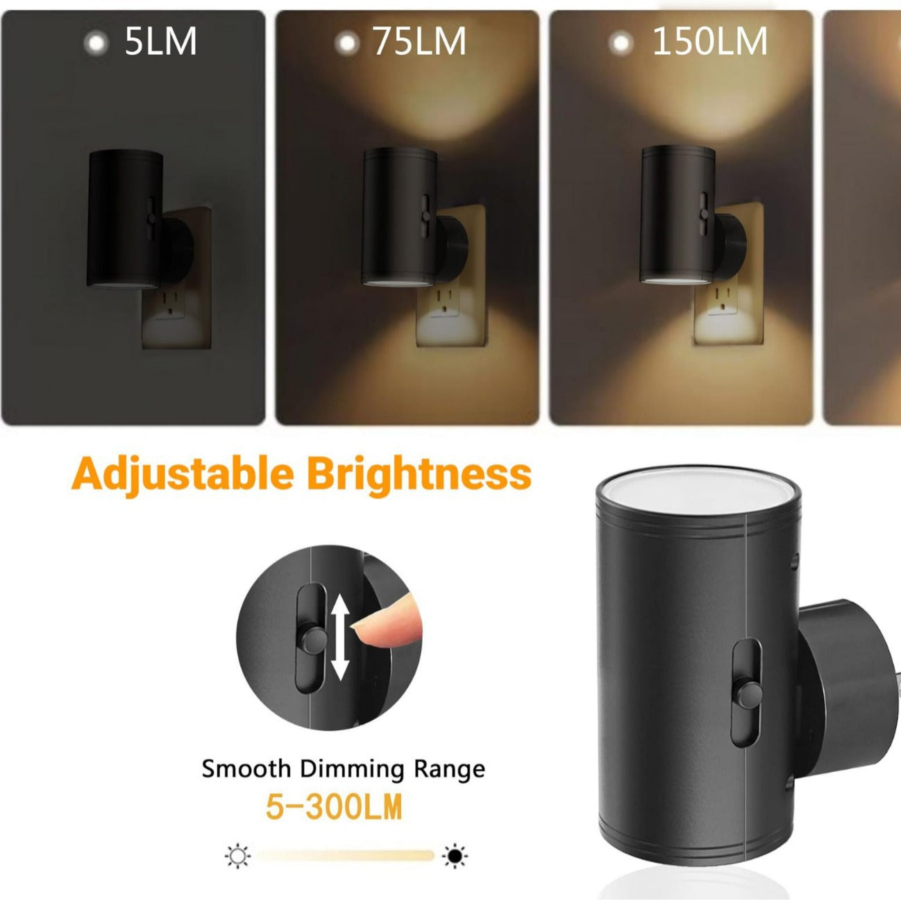 MagnoGlow Plug-In LED Night Light – Auto Sensor, Dimmable
